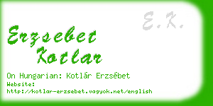 erzsebet kotlar business card